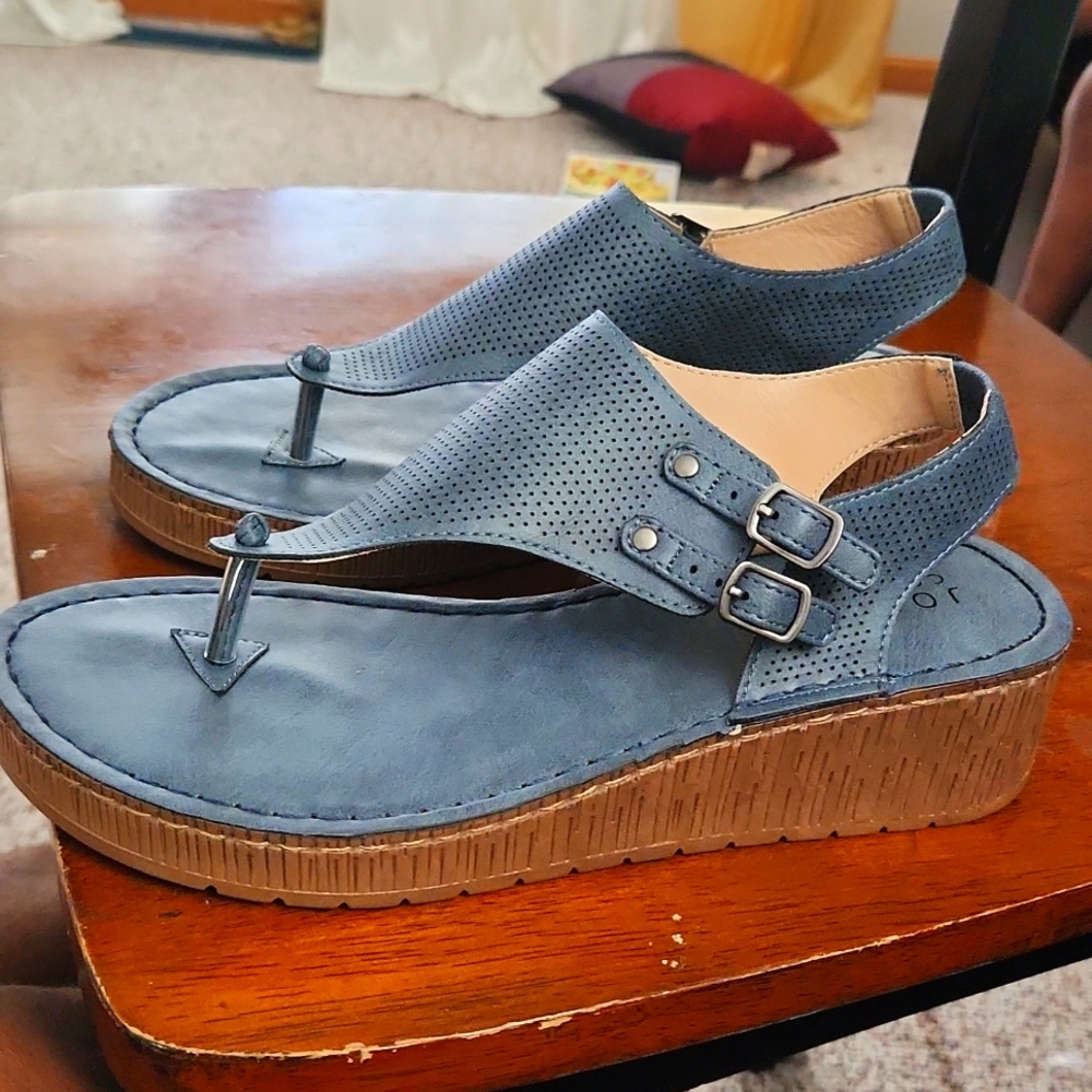 Cute blue summer sandals